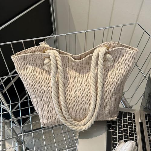Bolso playero tejido para mujer, tote grande para verano miniatura 2