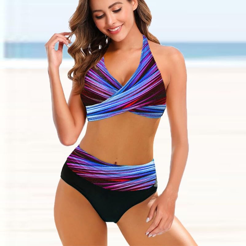 Mujer Bikini Tankini Traje de Baño Dos Piezas Push Up Cintura Alta