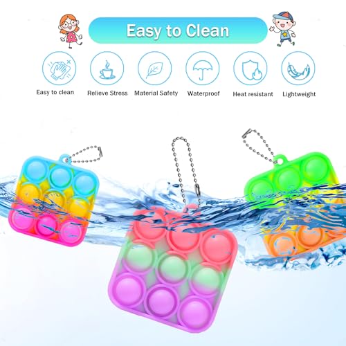 57PCS Party Favors for Kids, Fidget Toys Bulk Its Birthday Party Favors for Toddlers, Small Classroom Prizes Box Fidgets Toys, Goodie Bag Stuffers, Treasure Chest, Bubbles Poppers