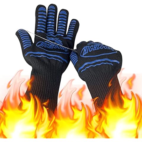 BBQ Gloves, Oven Gloves Original 2 Pack1472℉ Extreme Heat Resistant, Grilling Gloves Silicone Non-Slip Oven Mitts, Kitchen Gloves for BBQ, Grilling, Cooking, Baking Cover