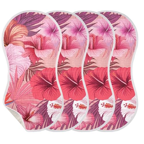 Hibiscus Bird Paradise Burp Cloths for Babies Burp Rag Cotton Spit Up Rag for Babies Newborn3