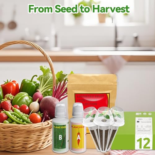 inbloom 12-Pod Fruit Seed Pod Kit for AeroGarden, iDOO, Ahopegarden Hydroponic Growing System, Included Strawberry, Cucumber, Green Pepper, Golden Tomato, Radish, Dwarf Pea, Beet, 400+ Seeds by inbloom - Image 7