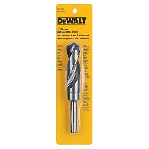 DEWALT DW1629 1-Inch 1/2-Inch Reduced Shank Twist Drill Bit,Black