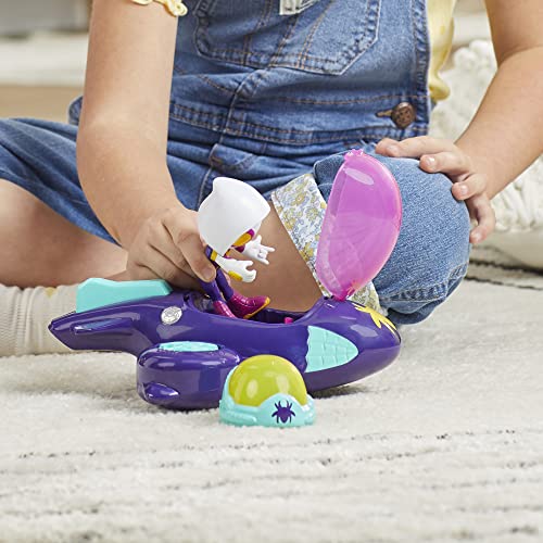 Spidey and His Amazing Friends Web-Spinners Ghost-Spider with Glide Spinner, Car Playset with Vehicle, 4-Inch Scale Marvel Action Figure and Accessory, Toy Cars for Kids 3 and Up - image 4