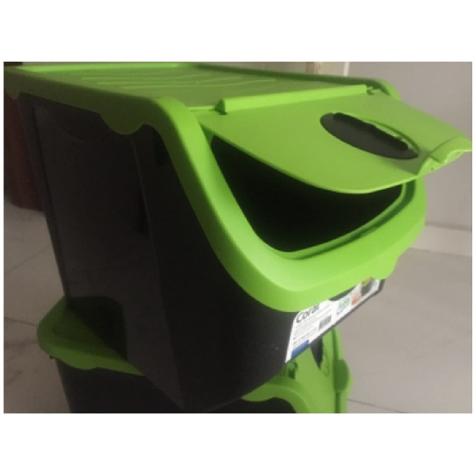 Stoccaggio scatola di stoccaggio cipolla aglio cibo contenitore cucina immagazzinaggio in plastica vegatable mantenere fresco (Color : Green)