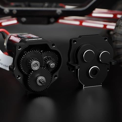 Miniatura 9 de GLOBACT Caja de cambios de transmisión de aluminio con engranajes de transmisión de acero para 118 TRX4M piezas de actualización (azul)