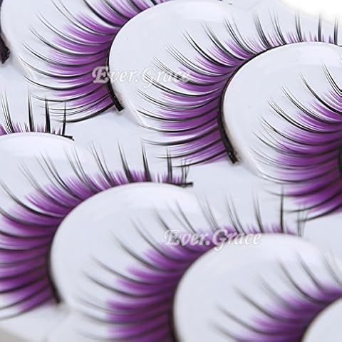 ICYCHEER Fancy Purple Feather Eyelashes Cover