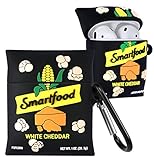 JoySolar for Airpod 1&2 Case Cute Cartoon 3D Soft Silicone Air Pods Funny Cover Kawaii Fun Cool Keychain Design Shell Food Fashion Stylish Girls Kids Teens Women Cases for Airpods (Popcorn)