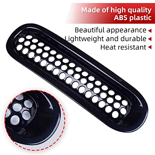 Image of AggAuto Grille Inserts for Jeep Wrangler JK JKU 2007-2015 Glossy Black | Car Front Mesh Grill Cover Accessories 7 Pcs