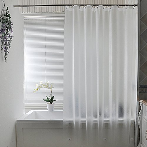 AooHome Frosted Shower Curtain Liner, Eva Extra Long Shower Curtain 72x78 Inch with 3 Bottom Magnets, Heavy Duty, Semi Transparent