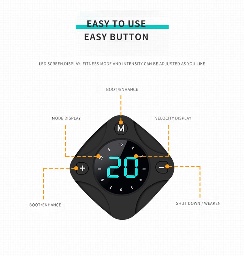 Entrenador Abdominal EMS de 12 Modos con Pantalla LCD Mejorada, estimulador Muscular magnético, Entrenamiento de Abdominales, Fitness, Gimnasio en casa, pérdida de Peso, adelgazami