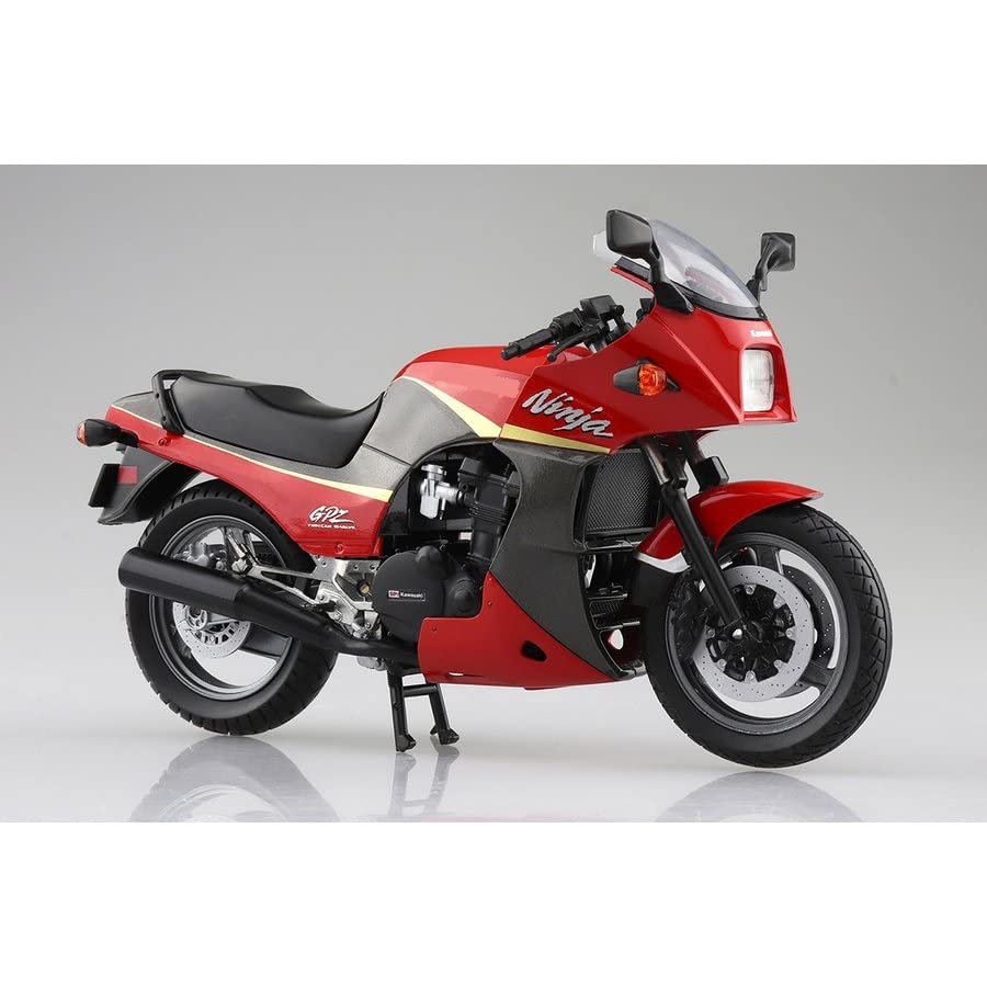 Aoshima 1/12 Scale Gpz900r Red Gray - Plastic Model Building Kit # 10921