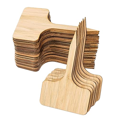 Pflanzenschilder, 30 pcs Bambus Holz Beschriftungsschilder...