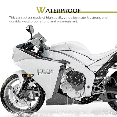 Image of Car Bad Ass Edition Emblem, 3D Car Badge Decal, Auto Fender Bumper Hood Trunk Door Decal, Auto Exterior Essentials Accessories, for Vehicle Motorcycle SUV Truck (Sliver-Black)