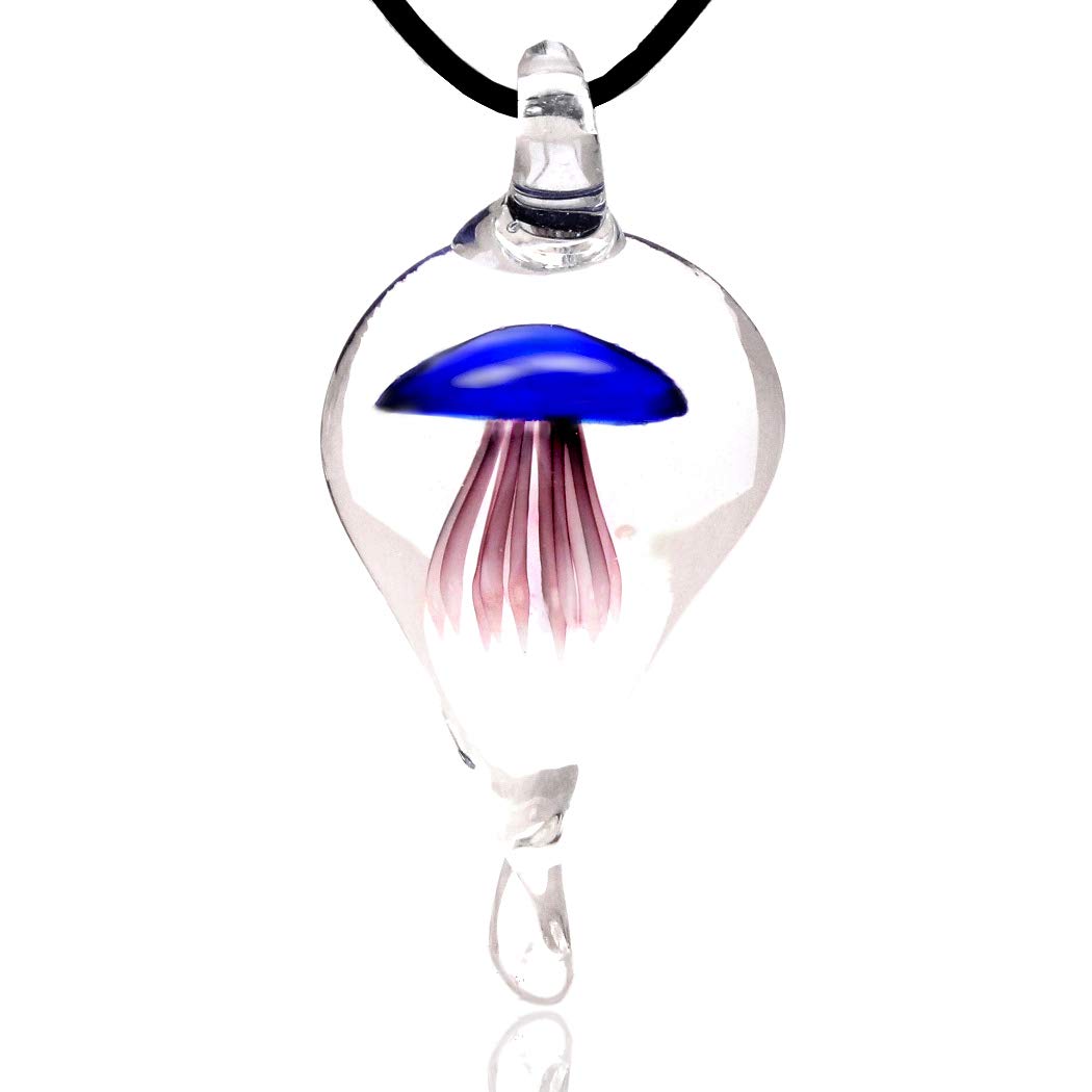 BESHEEKMurano Inspired Animal Blown Glass Pendant Necklace for Women Handcrafted Artisan Hypoallergenic Italian Style Jewelry