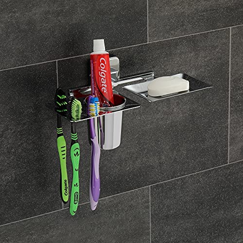 UBH Stainless Steel Soap Dish with Brush Holder Nexa | Bathroom Soap & Brush Holder | Anti Rust & Corrosion Free (B097LZFM6B) Amazon Price History, Amazon Price Tracker