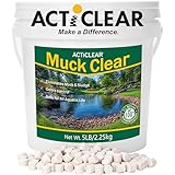ActiClear Muck Clear - 5LB Beneficial Bacteria for Ponds & Lake, Boost Enzymes, Sludge Odor Away, Outdoor Fish Pond Water Clarifier, Safe for Aquatic Life, Treats Up to 30,000 Sq Ft
