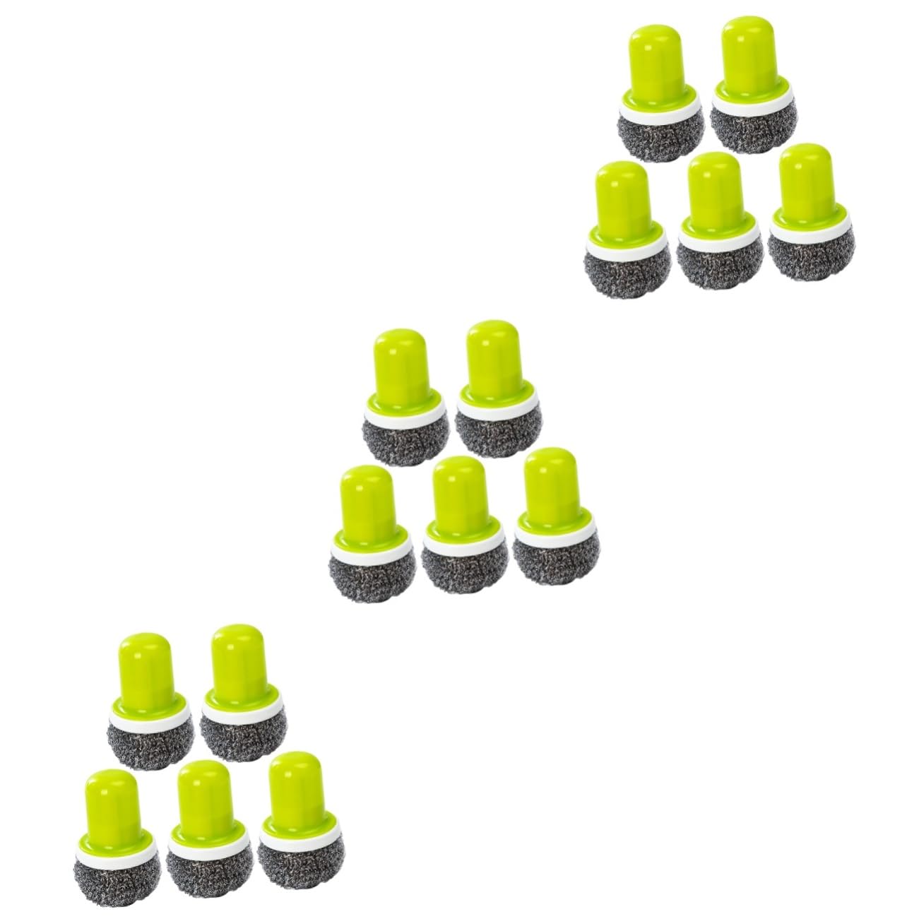 Estropajos metálicos de Acero, 15 Uds. Cepillo de Alambre de Acero Inoxidable, Cepillo for Olla, fregador de Platos(Green)