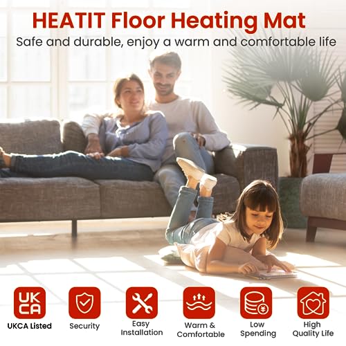 HEATIT Underfloor Heating mat Electric Radiant Self-Adhesive Floor Heating System 200w/ Warmmat - Image 2