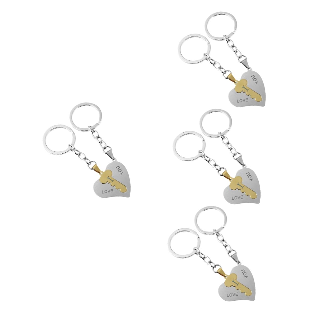 Pendentif cœur pour couple en acier inoxydable et finitions miroir - 8