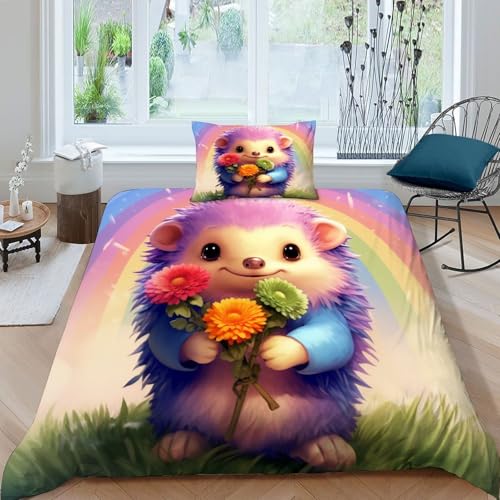 Housse de couette hérisson 135x200cm pour apaiser les nuits agitées