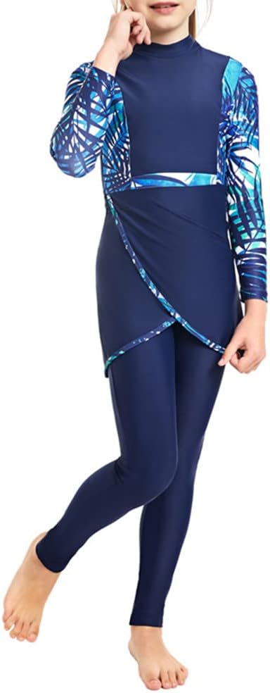 Swimwear for Girls Kid Modest Swimsuits Swimming Beachwear Long-Sleeve Surfing Suit Costume