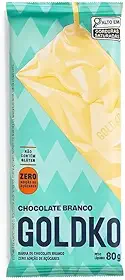 GoldKo Barra de chocolate branco zero adição de açúcares 80g