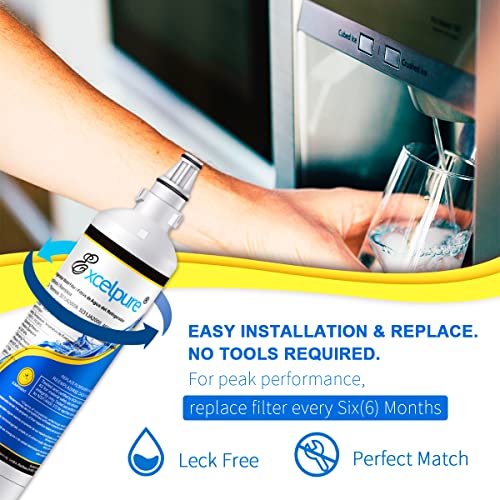 Excelpure 5231Ja2006A Replacement For Lg Lt600P,5231Ja2006B, Kenmore 46-9990, 5231Ja2006F,R-9990, 5231Ja2006E, Lfx25975St, Lfx25960St, Eff-6003A, Lfx23961St, Sgf-Lb60, Refrigerator Water Filter, 3Pack #TOP5