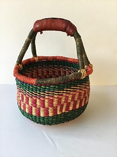 Fair Trade Ghana Bolga African Mini Market Basket 7-9" Across image 3