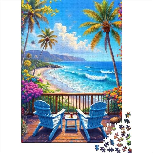 Puzzle de 1000 piezas de paisaje veraniego para relajarse en familia durante las vacaciones