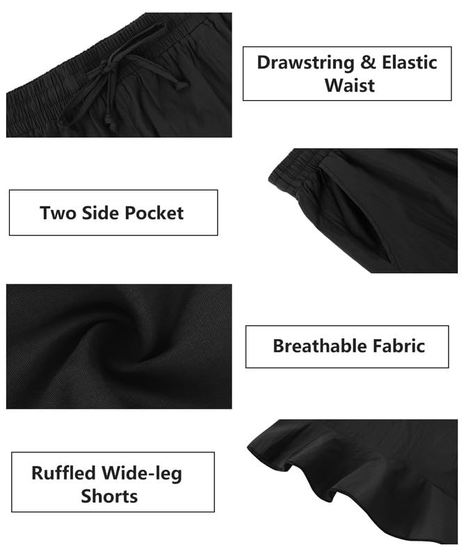 TIYOMI-Plus-Size-Shorts-for-Women-Elastic-Waist-Lounge-Pants-Summer-Beach-Lightweight-Shorts