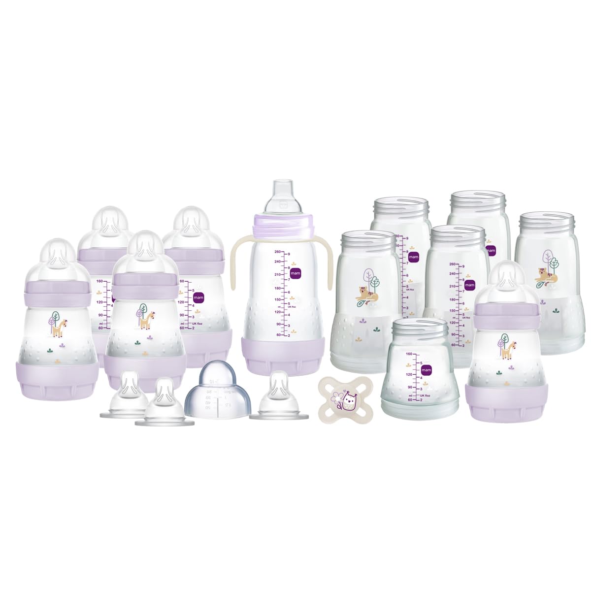 MAM Easy Start Anti-Colic Bottle Starter Set, Lilac, Large