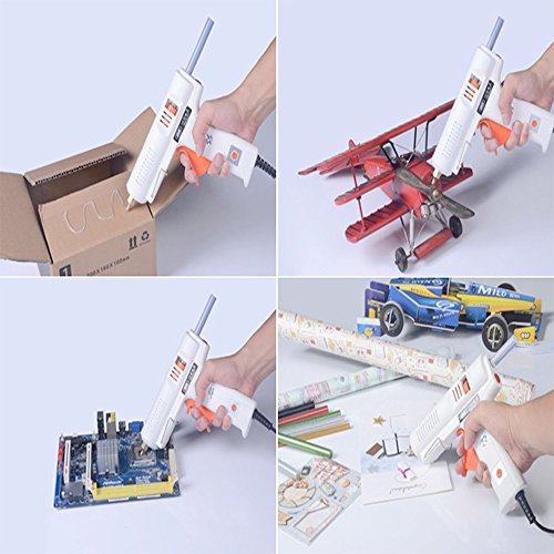 UOHGDPY Hot Glue Gun, Professional Adjustable Temperature hot Glue Gun 150 w 12 Glue Stick - Interchangeable nozzles Suitable for Home Repair Computer Electronic Maintenance and Crafts DIY Project