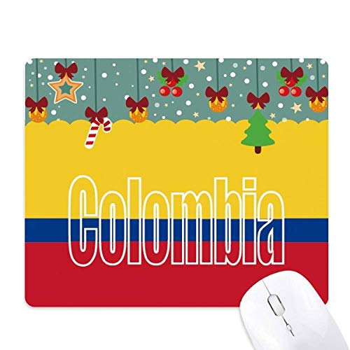 Tapis de souris Colombien grand format pour jeu et bureau avec drapeau
