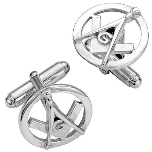 Gemelos de plata masónica calada, el regalo ideal para caballero