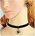 Halloween Costume for Women Spider Necklace Spider Earrings Black Choker Ruby Crystal Red CZ Cubic Zirconia Short Black Adjustable Velvet Necklaces Accessary Cosplay Cheryl Blossom Party Jewelry Set