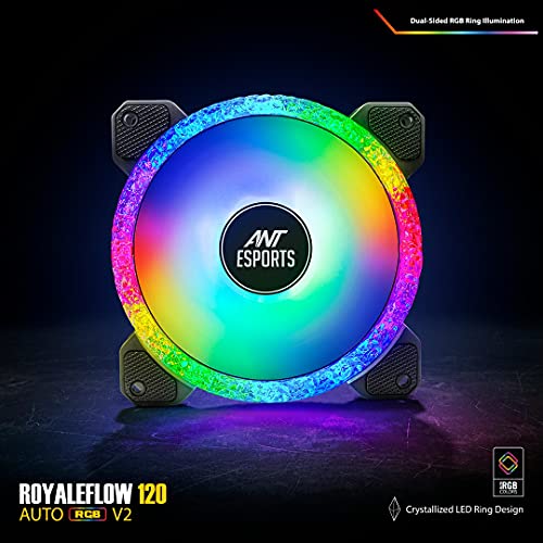 Image of Ant Esports Royaleflow 120 AUTO RGB V2 Dual Sided RGB Ring Illumination Case Fan I Cooler