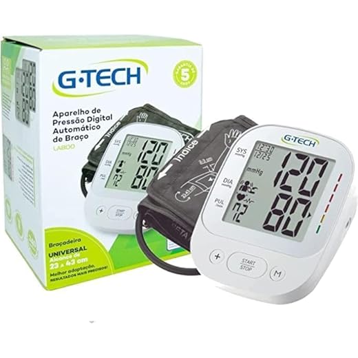 Aparelho Medidor De Pressão Arterial De Braço G-tech La800