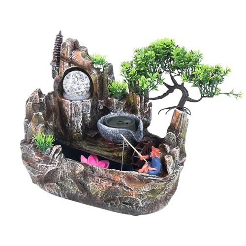 Fontaine d'intérieur pour le jardin, brumisateur, décoration de bureau, avec éclairage LED, pour décoration de salon, chambre à coucher, bureau,...