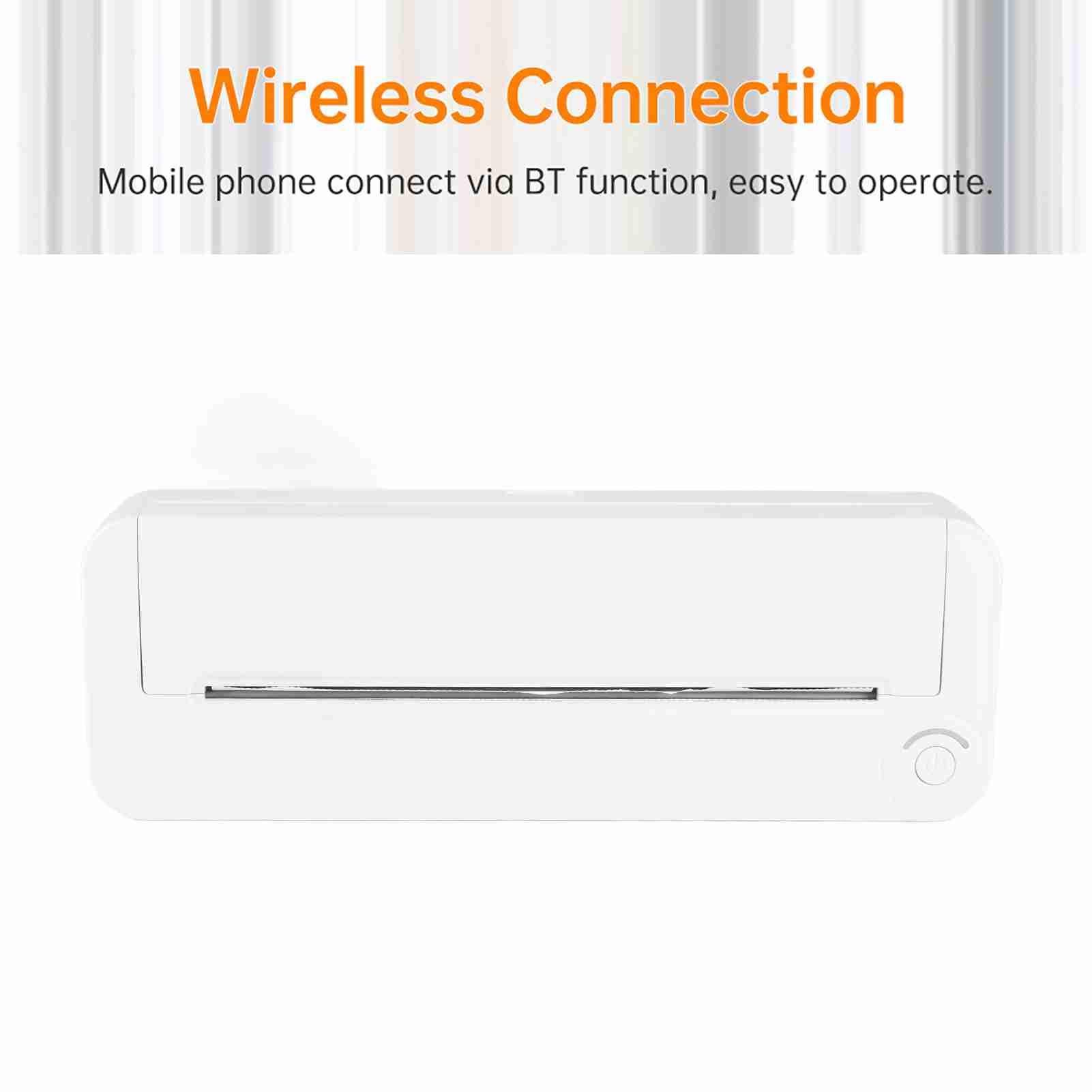 HUIOP Stampante Portatile,Stampante Portatile per Carta A4 Stampa Termica Wireless BT Connect Compatibile con iOS e Android Supporto per Stampante Fotografica Mobile Larghezza 210 mm per Viaggi