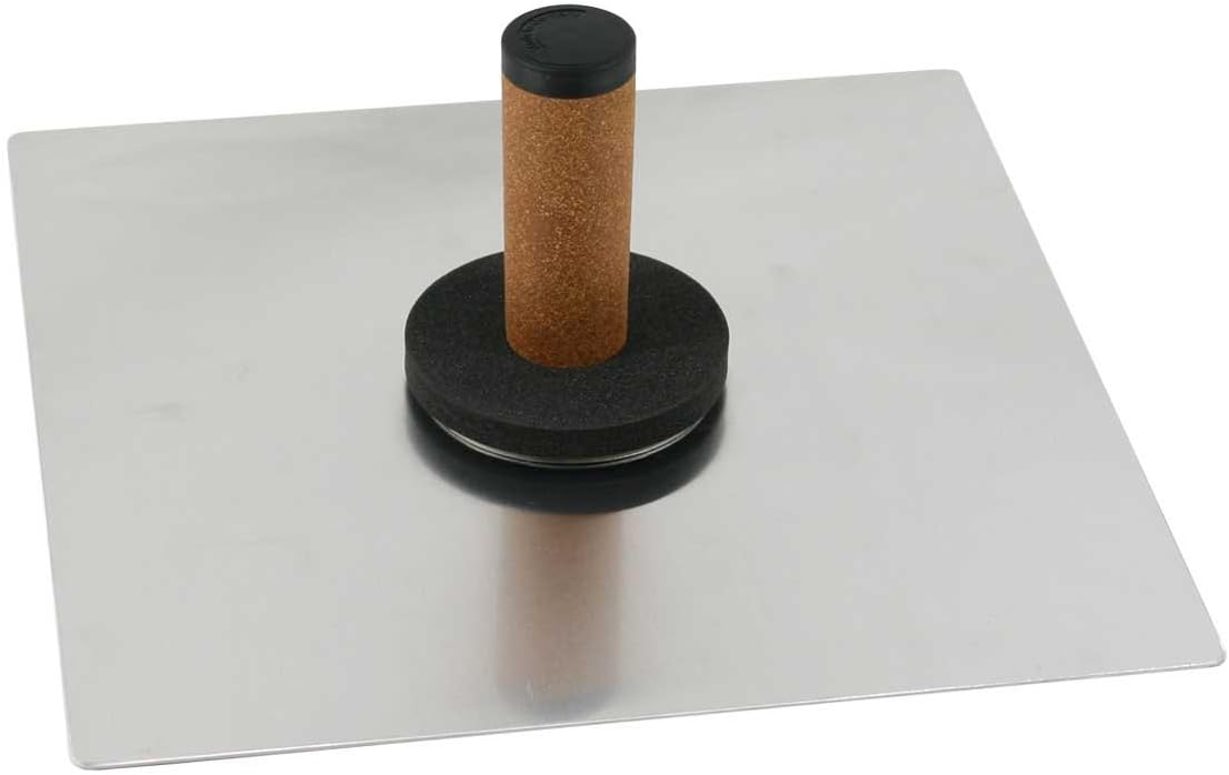 Nela 13 x 13 Aluminum Plastering Hawk with Comfort BiKo Grip Cork Handle