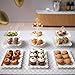 10 Pack Cake Stand Set with 3 x Two-Tier and 3 x Three-Tier Cupcake Stands, Plastic Dessert Table Stand Set 3 Tired Cookie Tray and 4 Pcs Dessert Trays