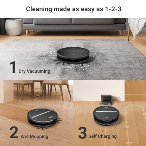 Eureka Forbes SmartClean Vac N Mop Easy Robotic Wet & Dry Vacuum Cleaner | NextGen Gyro 2.0 Navigation | 2000 Pa Powerful Suction | 3-Hour Runtime... - Image 4