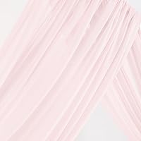 Vista 2 de MLMW Tela de Drapeado para Arco de Boda 2 Paneles 29" x 20 Pies Rosa Pascua Transparente Cortinas de Telón de Fondo para Arco de Boda Cortina al