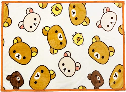 丸眞 ひざ掛け リラックマ フェイシーズリラックマ ブランケット H70×W100cm かわいい ふわふわ おしゃれ 防寒グッズ 6485003300