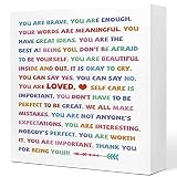 You Are Brave Enough Important Minimalist Colorful Typography Art Wooden Sign Desk Decor,Inspiration