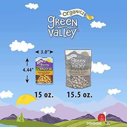 Green Valley Organics Garbanzo Beans | Certified Organic | Delicious Mildy Nutty & Savory Flavor | Creamy Color | Good Source of Dietary Fiber & Protein | 15.5 oz can (Pack of 4) - Thumbnail 5