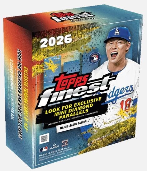 NUEVA MEGA Caja de tarjetas coleccionables de béisbol ToppsFINEST 2026