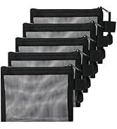 GORGECRAFT5MiniSacenMailleàFermetureÉclairNoirTrousseàCosmétiquesenNylonRespirante...