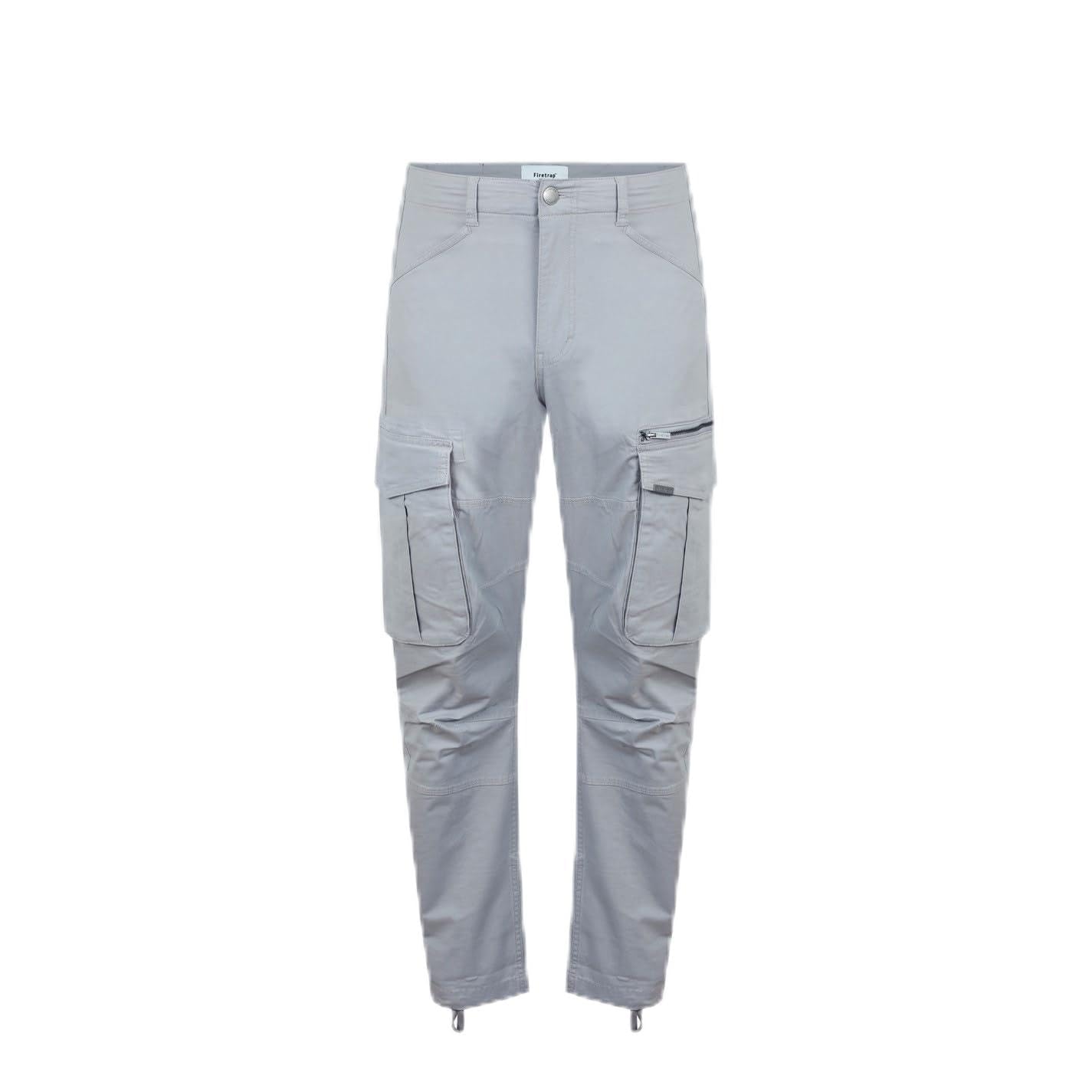 Firetrap Mens Cargo Trouser Cotton Heather Grey 34W / 32L